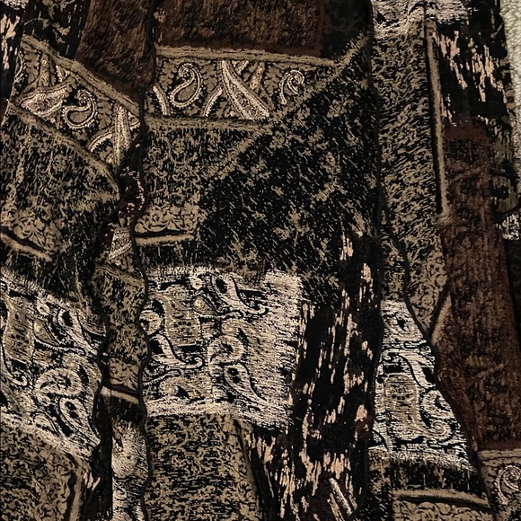 Coldwater Creek Brown and Black Maxi Skirt - Petite XS - Picture 3 of 4